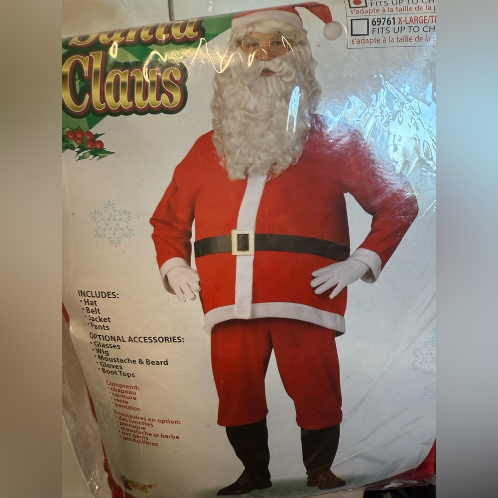 New Santa costume.  Lighter weight.  Perfect for Santa runs. Surfing Santa. 4pc